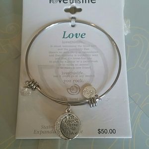 Stainless steel bracelet - love